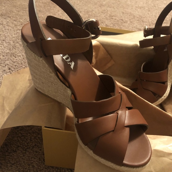 Womens Prada Rony Block Heel Sandal Size 7 - Picture 1 of 6